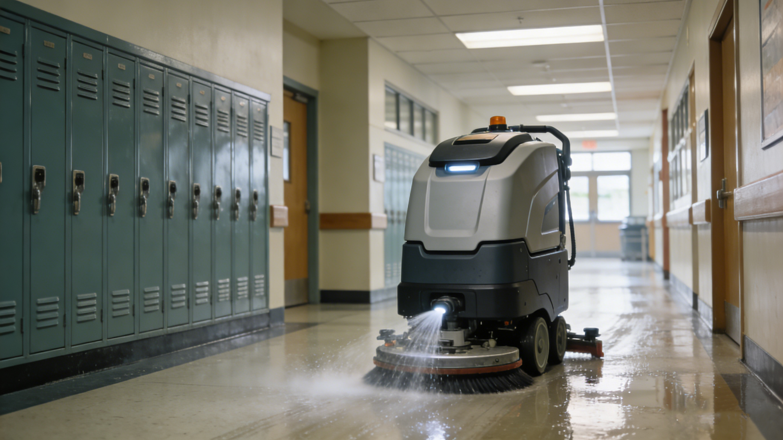 how to use a floor scrubber?