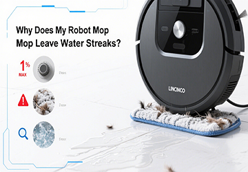 Why are there water stains left after the sweeping robot finishes cleaning?