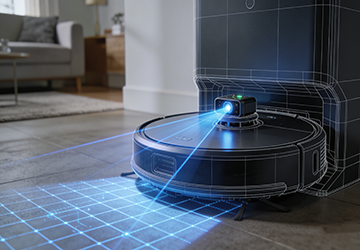 Difference between laser navigation and visual obstacle avoidance in floor cleaning robots