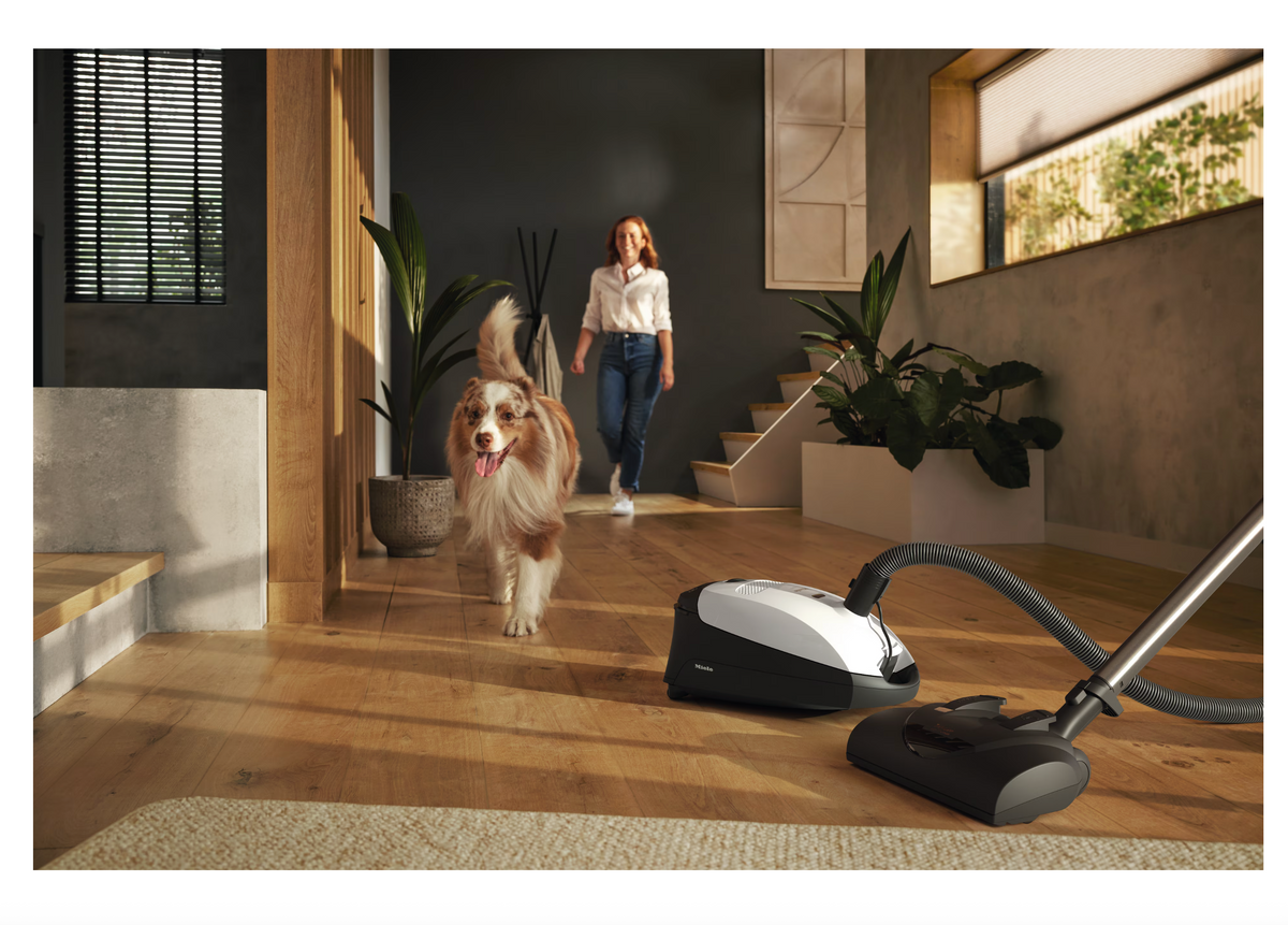 Miele Classic C1 Cat & Dog PowerLine Canister Vacuum - Lotus white
