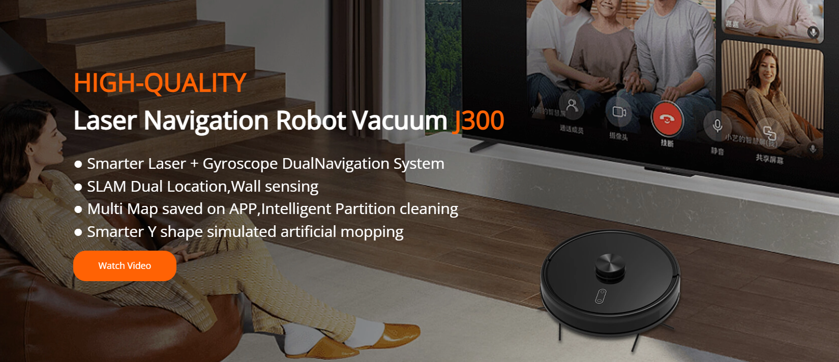 Lincinco J300 Laser Robot Vacuum